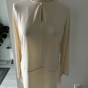 Ralph Lauren Cream Blouse with Branded Neck Label Large